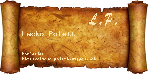 Lacko Polett névjegykártya