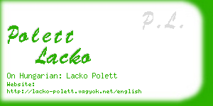 polett lacko business card